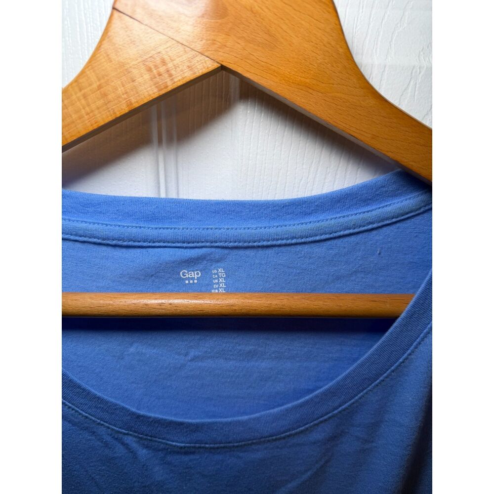 Gap Blue Logo Graphic Tee Short Sleeve Casual T Shirt Women's XL - Picture 3 of 4